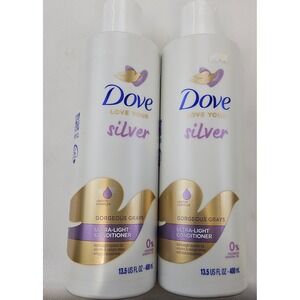 Dove Love Your Silver Gorgeous Grays Ultra-Light Conditioner 13.5oz Biotin 2pk